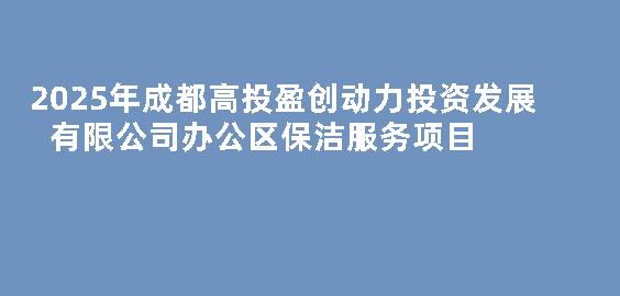 2025年成都高投盈创动力投资发展有限公司办公区保洁服务项目